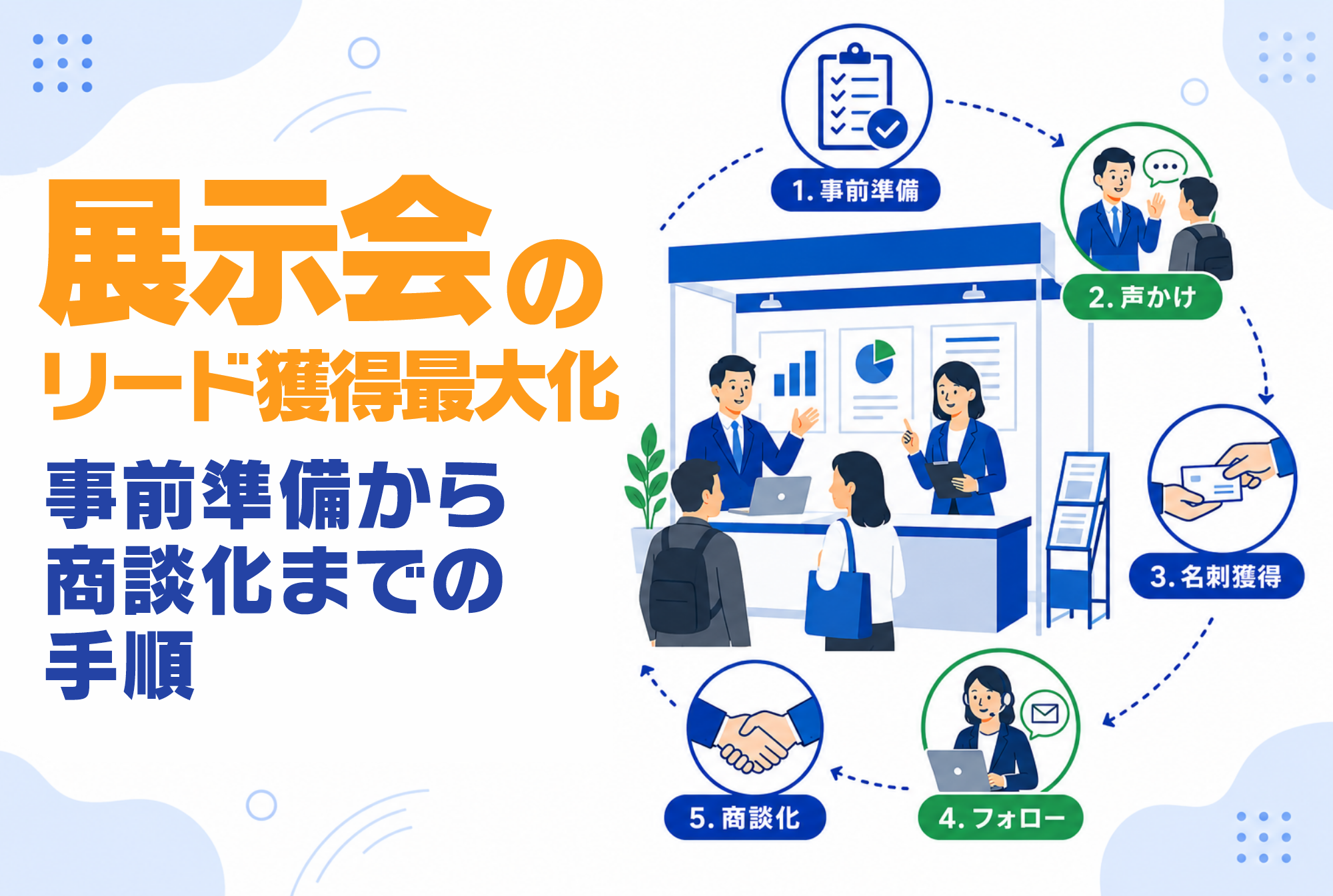 展示会のリード獲得を最大化するには？事前準備から商談化までの手順を解説