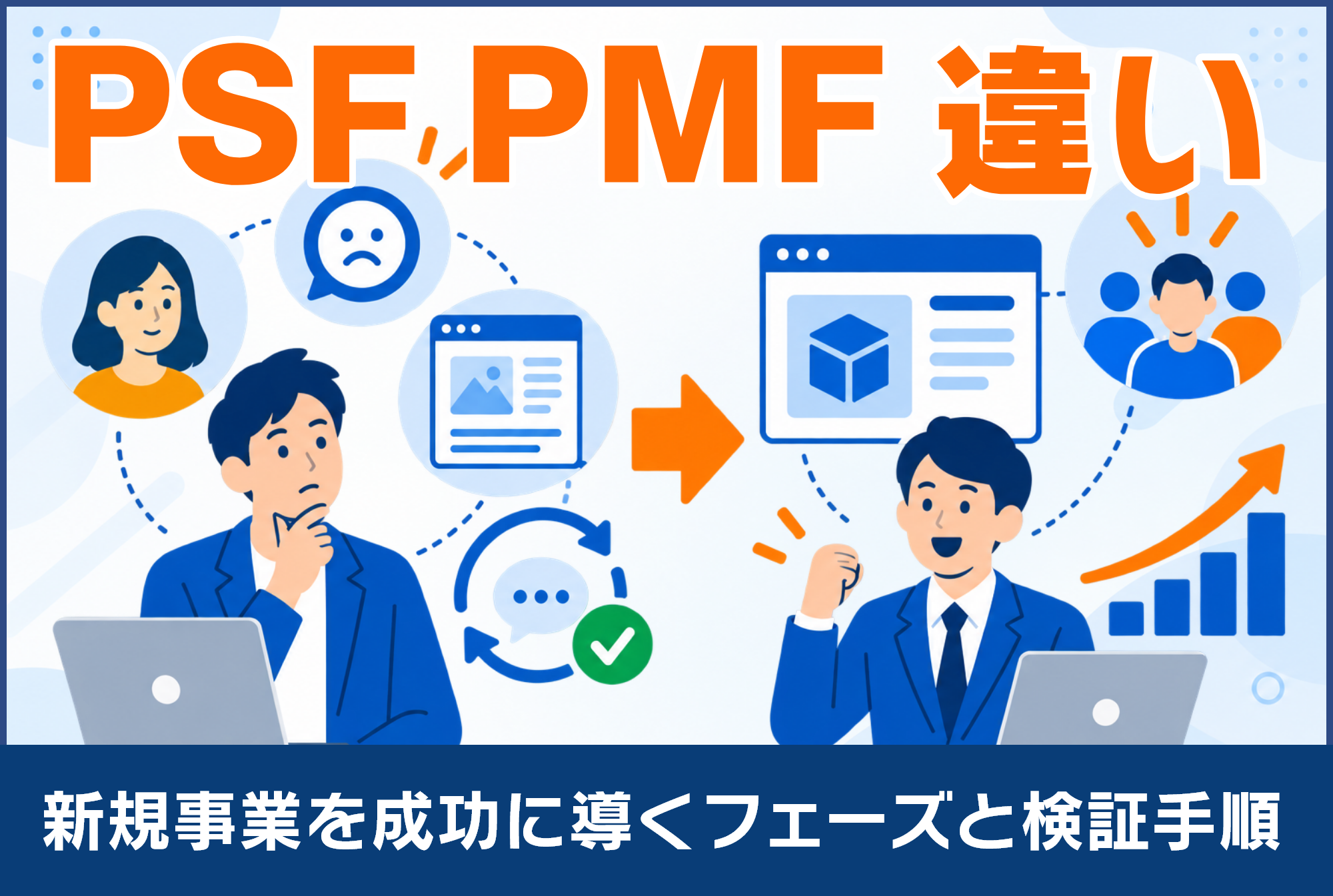 PSFとPMFの違いとは？新規事業を成功に導くフェーズと検証手順